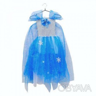  ЕЛЬЗА. Сукня карнавальна, блакитна 
 Сукня для карнавального образу Снігова кор. . фото 1