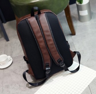 Модный мужской городской рюкзак 
	
	Материал: Плотная и высококачественная ПУ ко. . фото 7