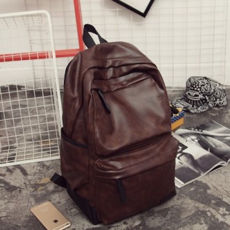Модный мужской городской рюкзак 
	
	Материал: Плотная и высококачественная ПУ ко. . фото 4