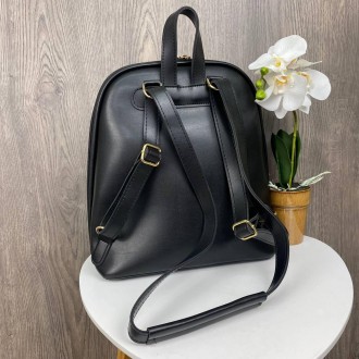 Модный женский рюкзак в стиле Луи Витон черный, сумка-рюкзак женская трансформер. . фото 7