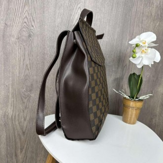 Небольшой женский рюкзак сумка в стиле Луи Витон, качественный рюкзачок трансфор. . фото 6
