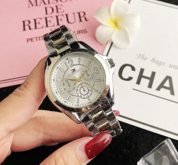 Женские наручные часы в стиле Томми Халфайгер, металлические часы на руку Tommy . . фото 6
