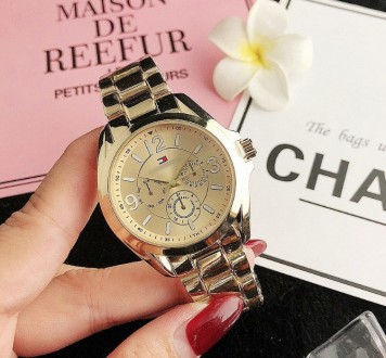 Женские наручные часы в стиле Томми Халфайгер, металлические часы на руку Tommy . . фото 2
