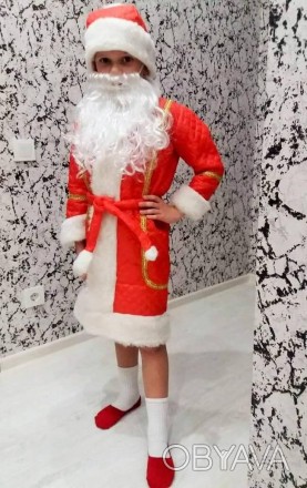 Новогодний костюм Деда Мороза детский красный