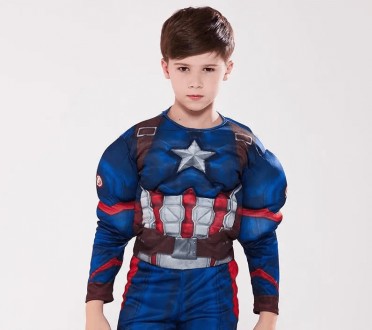  Костюм Капітан Америка для хлопчика з маскою Marvel Costume Captain America Rub. . фото 5