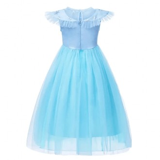  Сукня Ельзи блакитна з коротким рукавом та шлейфом Розміри: 100
 110
 120
 130
. . фото 7