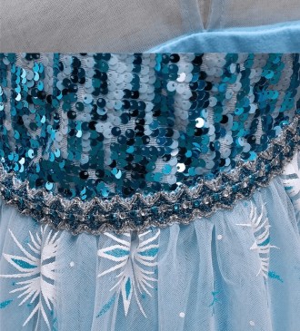  Сукня Ельзи блакитна з коротким рукавом Чарівне вбрання принцеси, зимової корол. . фото 7
