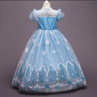 Сукня Ельзи блакитна з коротким рукавом Чарівне вбрання принцеси, зимової корол. . фото 2