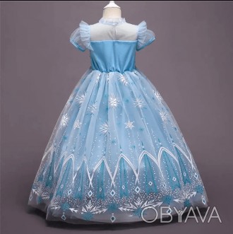  Сукня Ельзи блакитна з коротким рукавом Чарівне вбрання принцеси, зимової корол. . фото 1