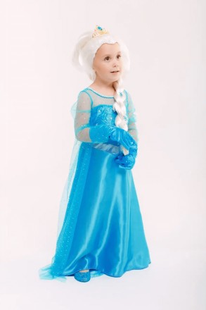  Карнавальне плаття Ельзи зі шлейфом для дівчинки 3-9 років Гарне вбрання, як у . . фото 2