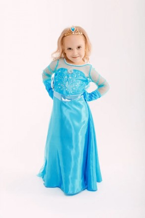  Карнавальне плаття Ельзи зі шлейфом для дівчинки 3-9 років Гарне вбрання, як у . . фото 6