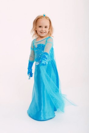  Карнавальне плаття Ельзи зі шлейфом для дівчинки 3-9 років Гарне вбрання, як у . . фото 5