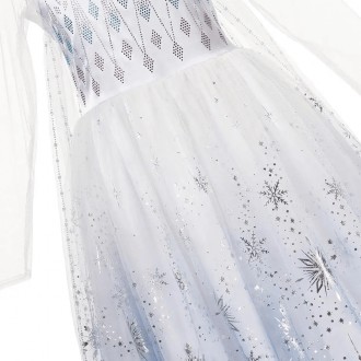  Сукня Ельзи біла зі шлейфом із сатину Друга частина мультфільму «Холодне серце». . фото 4