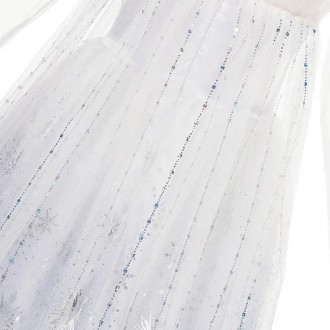  Сукня Ельзи біла зі шлейфом із сатину Друга частина мультфільму «Холодне серце». . фото 6