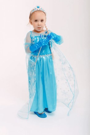  Сукня Принцеси Ельзи з мультфільму "Холодне серце" зі шлейфом Відомий мультфіль. . фото 4