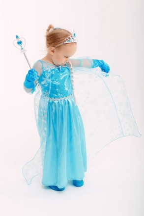  Сукня Принцеси Ельзи з мультфільму "Холодне серце" зі шлейфом Відомий мультфіль. . фото 6