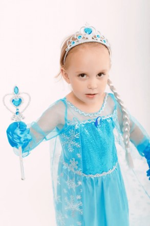  Сукня Принцеси Ельзи з мультфільму "Холодне серце" зі шлейфом Відомий мультфіль. . фото 5