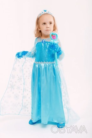  Сукня Принцеси Ельзи з мультфільму "Холодне серце" зі шлейфом Відомий мультфіль. . фото 1