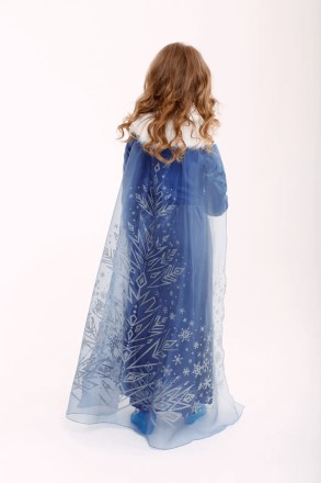  Сукня Ельзи велюрова з хутром та довгим шлейфом для дівчинки 2-10 років Ідеальн. . фото 6