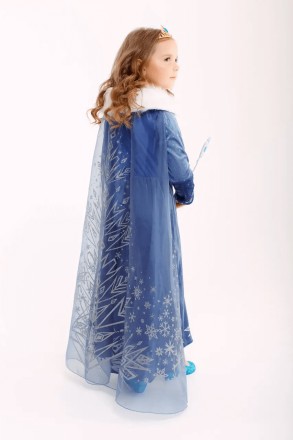  Сукня Ельзи велюрова з хутром та довгим шлейфом для дівчинки 2-10 років Ідеальн. . фото 8