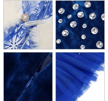  Сукня принцеси Ельзи із синього оксамиту Неймовірне вбрання! Сукня з якісного с. . фото 9