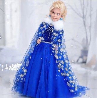  Сукня принцеси Ельзи із синього оксамиту Неймовірне вбрання! Сукня з якісного с. . фото 2