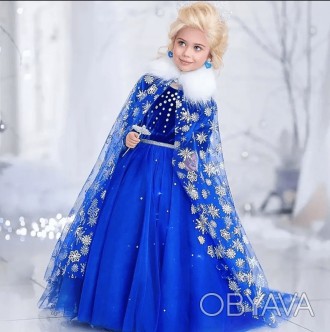 Сукня принцеси Ельзи із синього оксамиту Неймовірне вбрання! Сукня з якісного с. . фото 1