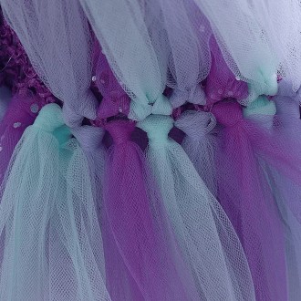 Платье Русалочка с ракушками, цветами, звездами фиолетовоеКрасивенное платье Рус. . фото 11