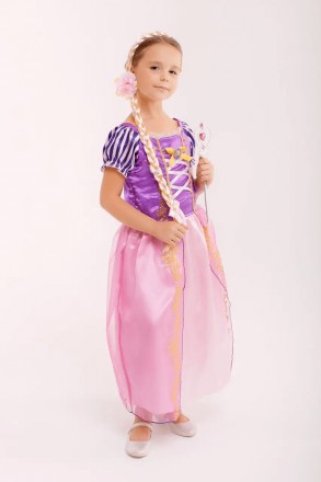  Платье Рапунцель для девочки 3-8 лет Карнавальный костюм одной из самых любимых. . фото 3