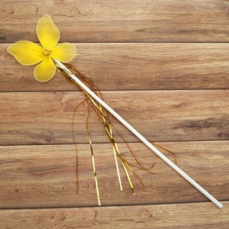  Волшебная палочка ФЕИ с мишурой желтая DK1-0698 Размеры:изделие 42х9,5х0,5см, б. . фото 2