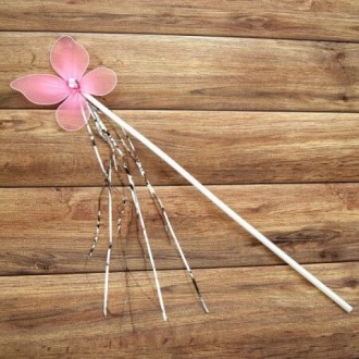 Волшебная палочка ФЕИ с мишурой розовая DK1-0700 Размеры:изделие 42х9,5х0,5см, . . фото 2