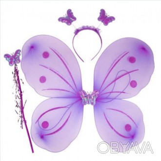  Набір Метелики Карнавальний 50х38см (фіолетовий) MK1-2085 Розміри: 50х38х0, 5см. . фото 1