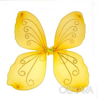  Крылья Бабочки средние (желтые) 40х40см MKR-8446 Размеры:40х40см Цвет:желтый Ма. . фото 1