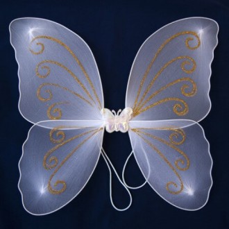  Крылья Бабочки средние (белые) 40х40см MKR-4679 Размеры:40х40см Цвет:белый Мате. . фото 2