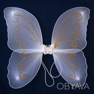  Крылья Бабочки средние (белые) 40х40см MKR-4679 Размеры:40х40см Цвет:белый Мате. . фото 1