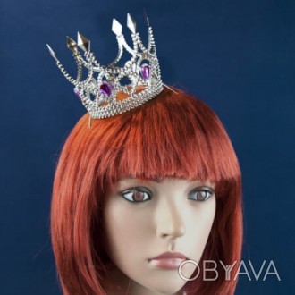  Корона Принцессы (серебро) KU0-9293 Размеры:8,5х7,5см Цвет:серебрянный Материал. . фото 1