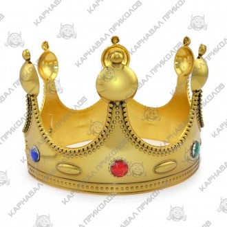  Корона Короля (золото) KGU-0564 Размеры:56х12см Цвет:золотой Материал:пластик П. . фото 3