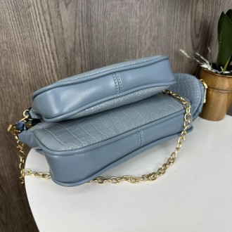 Женская мини сумочка клатч с цепочкой в стиле рептилия. Маленькая сумка с ключни. . фото 24