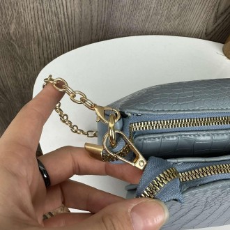 Женская мини сумочка клатч с цепочкой в стиле рептилия. Маленькая сумка с ключни. . фото 22