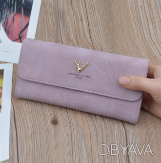 Стильный женский кошелек портмоне классический яркий Фиолетовый