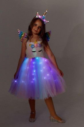  Платье для девочки в стиле единорога светящееся 
 Яркий и просто волшебный ново. . фото 3