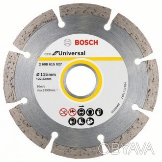
Bosch ECO Universal 115-22,23 (2608615027) - это алмазный диск сегментного типа. . фото 1