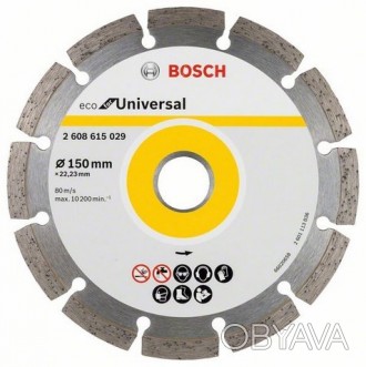
Bosch ECO Universal 150-22,23 (2608615029) - это алмазный диск сегментного типа. . фото 1