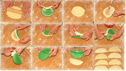 Комплект пельменница варенница и форма для приготовления чебуреков и пирожков - . . фото 5