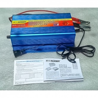 Зарядка аккумуляторная Suoer 12V 50A, MA-1250A 12V CHARGER
Для свинцевого або ге. . фото 4