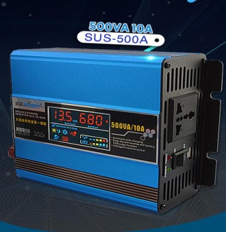 Инвертор напряжения + солнечная зарядка 500VA, SUS-500VA INVERTER WITH SOALR CHA. . фото 6