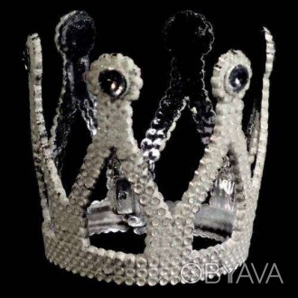  Біла коронка 8х9,5 см "НЕСМІЯНА". 
 Коронка для молодих принцес. Одягається за . . фото 1