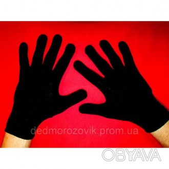  Перчатки черные карнавальные, размер универсальный 
 Перчатки чёрные нейлоновые. . фото 1
