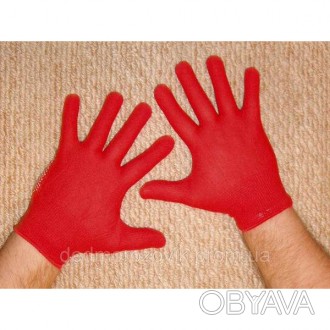  Перчатки красные карнавальные, размер универсальный Перчатки красные– приятные . . фото 1