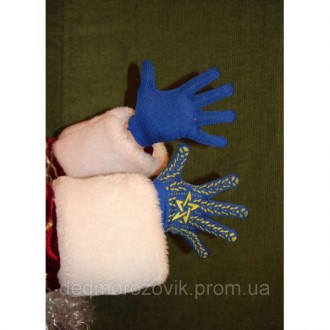  Перчатки синие с желтым рисунком карнавальные размер универсальный 
 Качественн. . фото 2